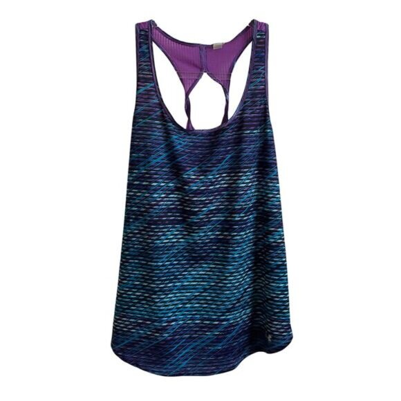 Under Armour Women’s Fly By Printed Mesh Back Tank Top - Size Medium - Picture 1 of 6